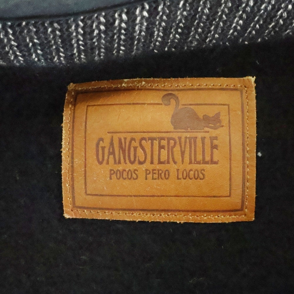 GANGSTERVILLE(ギャングスタービル) 13AW BEACH VEST ビーチ ウール混 ベスト ブラック GSV-13-AW-08