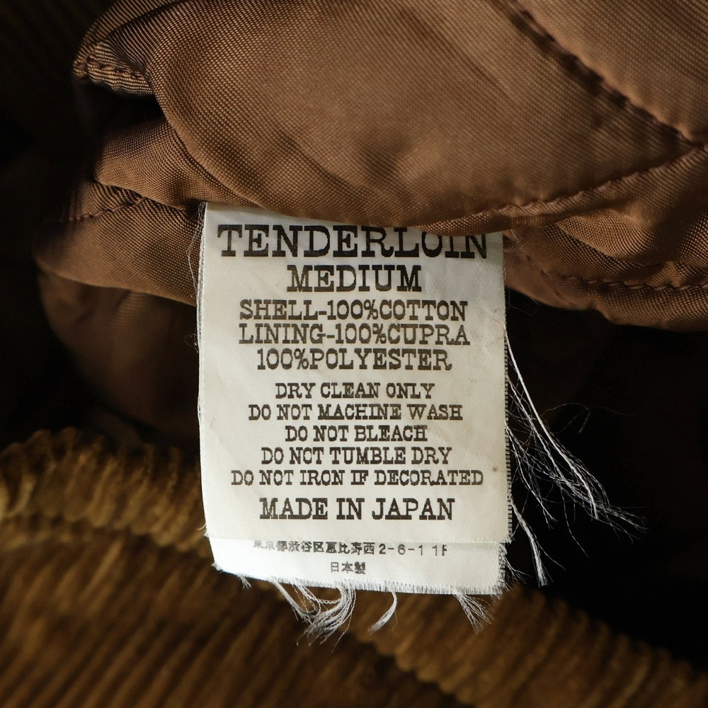 TENDERLOIN(テンダーロイン) T-WORK LONG CORDUROY ワークロング ジップアップコーデュロイジャケット ブラウン