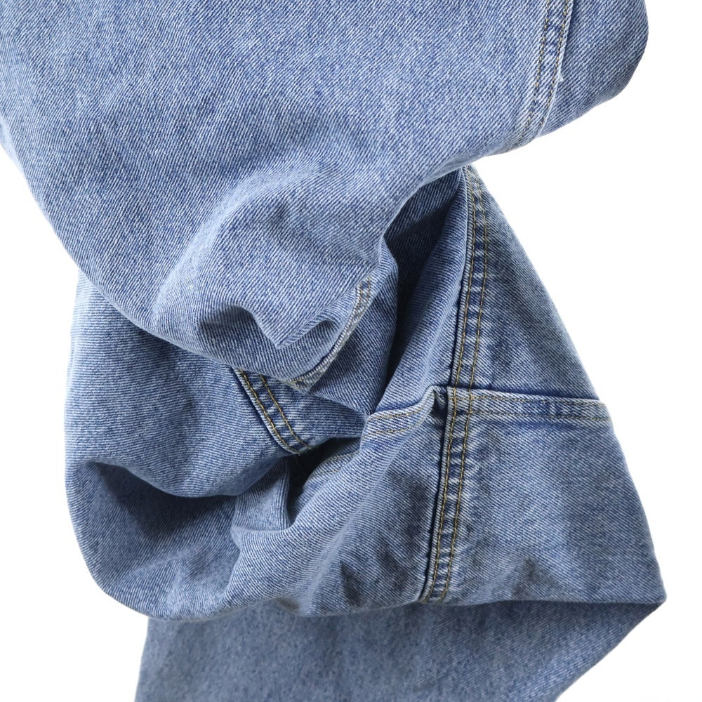 Y/PROJECT(ワイプロジェクト) 24SS DRAPE CAFF JEANS ドレープ カフ コットン ジップアップ デニムパンツ インディゴ