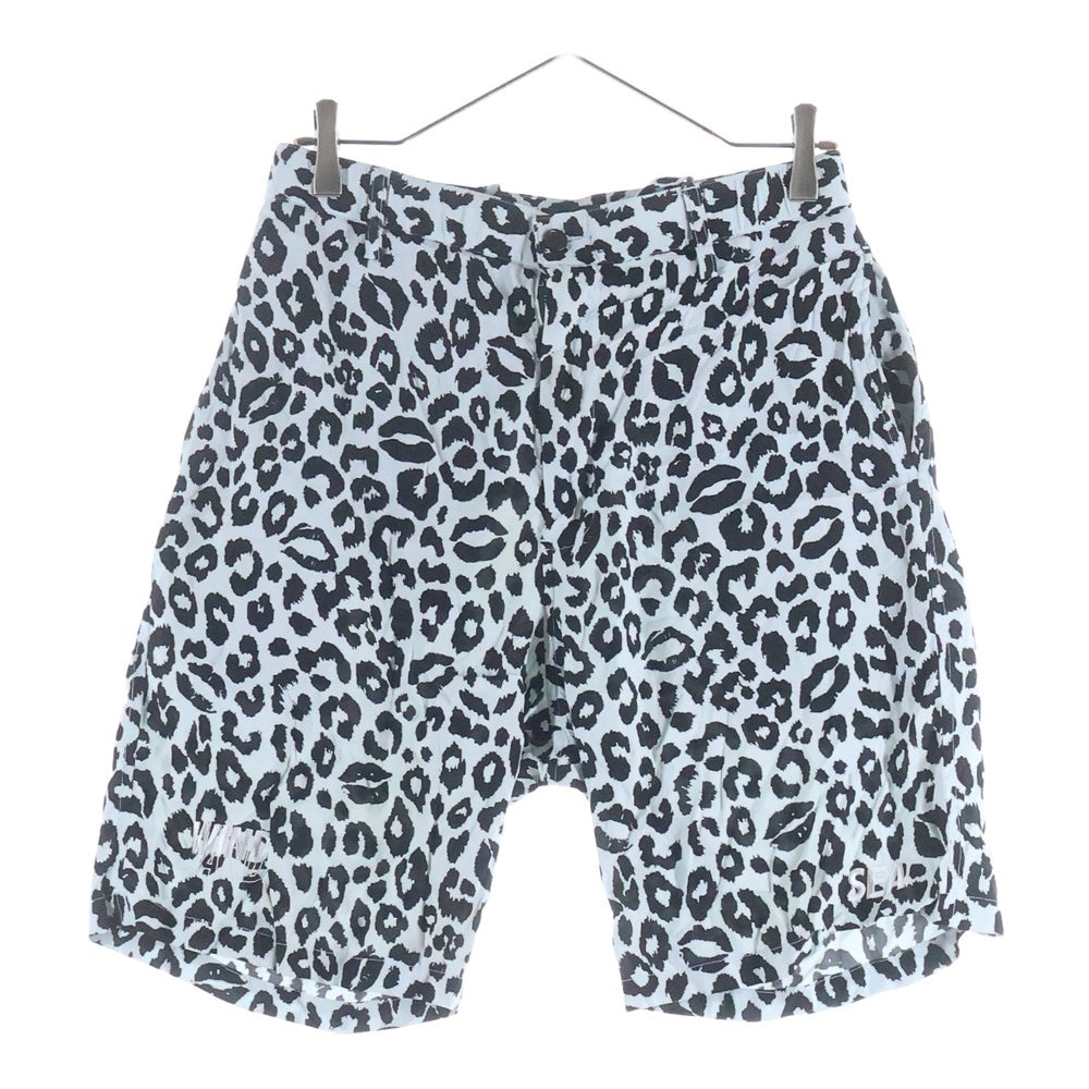 MINEDENIM(マインデニム) 24SS ×WIND AND SEA LEOPARD SHORTS ウィンダンシー レオパード レーヨンショーツ ハーフパンツ ライトブルー/ブラック 24MND-WAS004-40-022