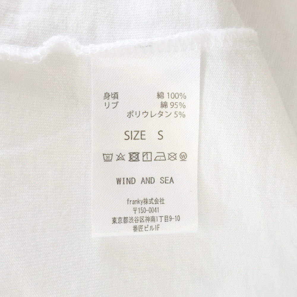 WIND AND SEA(ウィンダンシー) ×SONIC THE HEDGEHOG ソニックザヘッジホッグ 両面プリント クルーネック 長袖Tシャツ カットソー ホワイト WDS-C-SNC-25-Q3-05