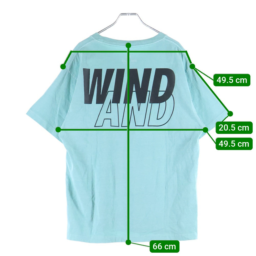 WIND AND SEA(ウィンダンシー) ×PEANUTS SMOOTHY PGT SNOOPY TEE ピーナッツ スムージー キャラクタープリント クルーネック 半袖Tシャツ カットソー ブルー WDS-C-SMT-25-Q4-09