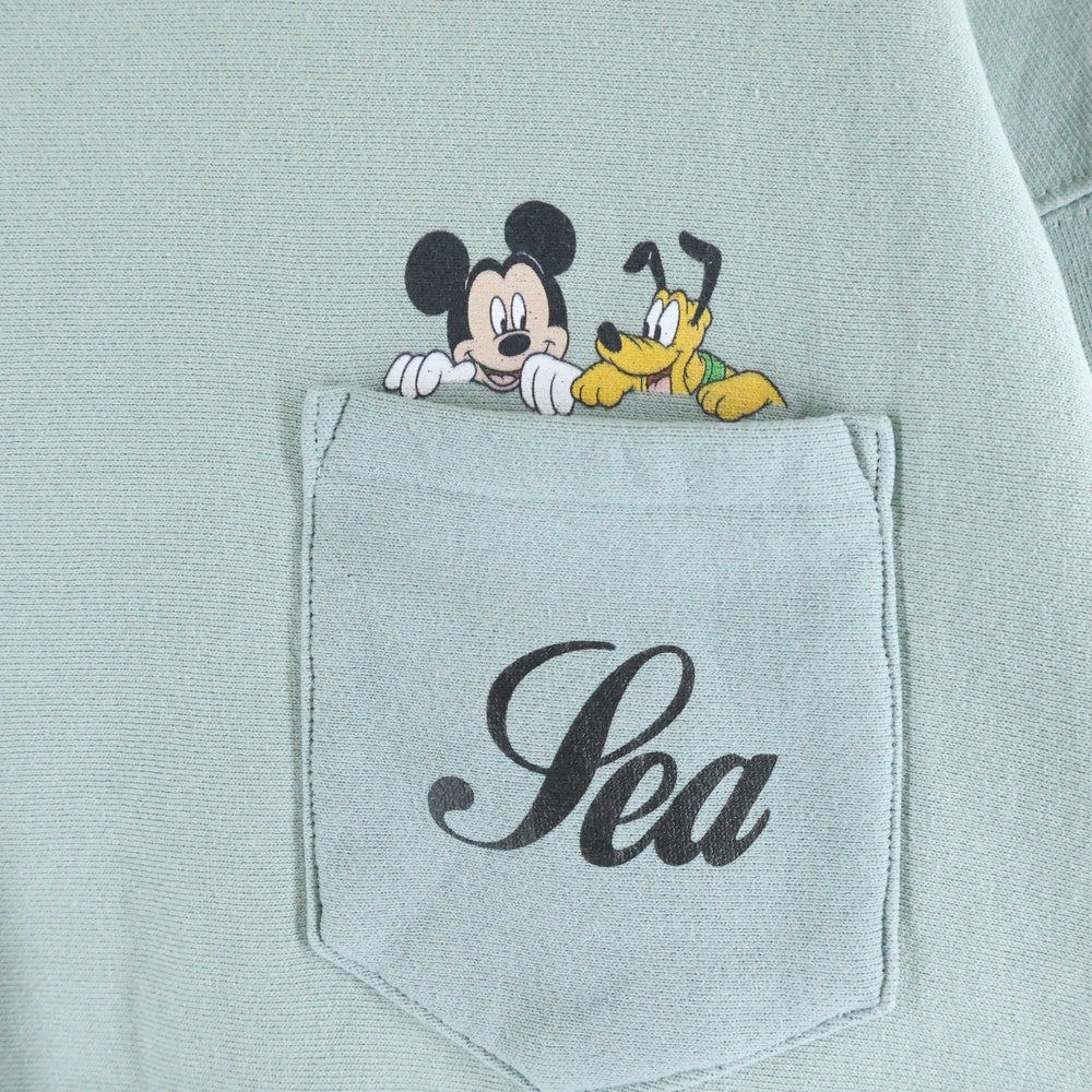 WIND AND SEA(ウィンダンシー) ×DISNEY MICKEY CREW NECK SWEAT ディズニー キャラクタープリント クルーネック スウェット トレーナー ブルー WDS-C-DSN-24-Q2-02