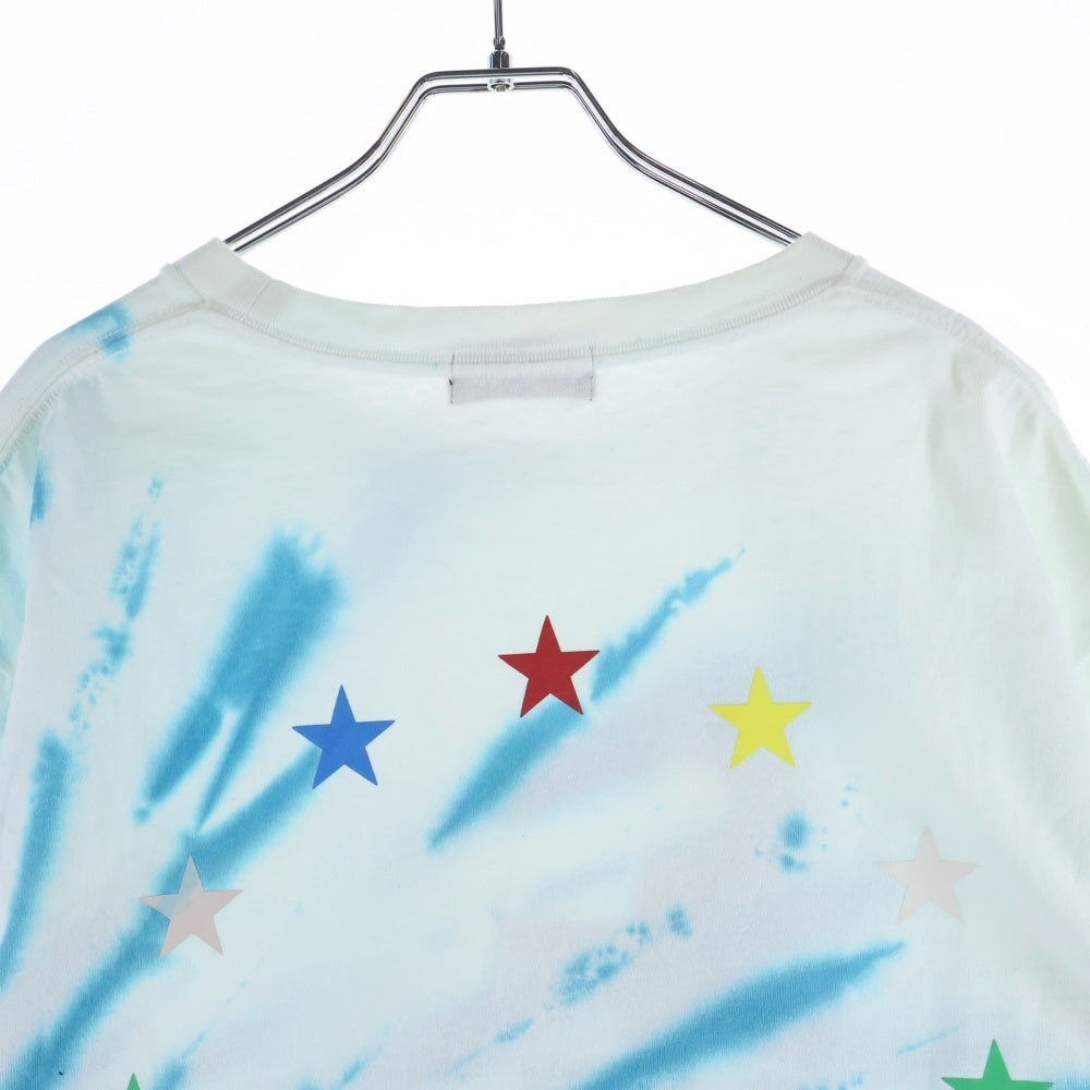 WIND AND SEA(ウィンダンシー) 21SS ×HUF SOLID AND TIE DYE TEE ハフ タイダイ染め クルーネック 半袖Tシャツ カットソー ホワイト/ブルー WDS-HUF-01