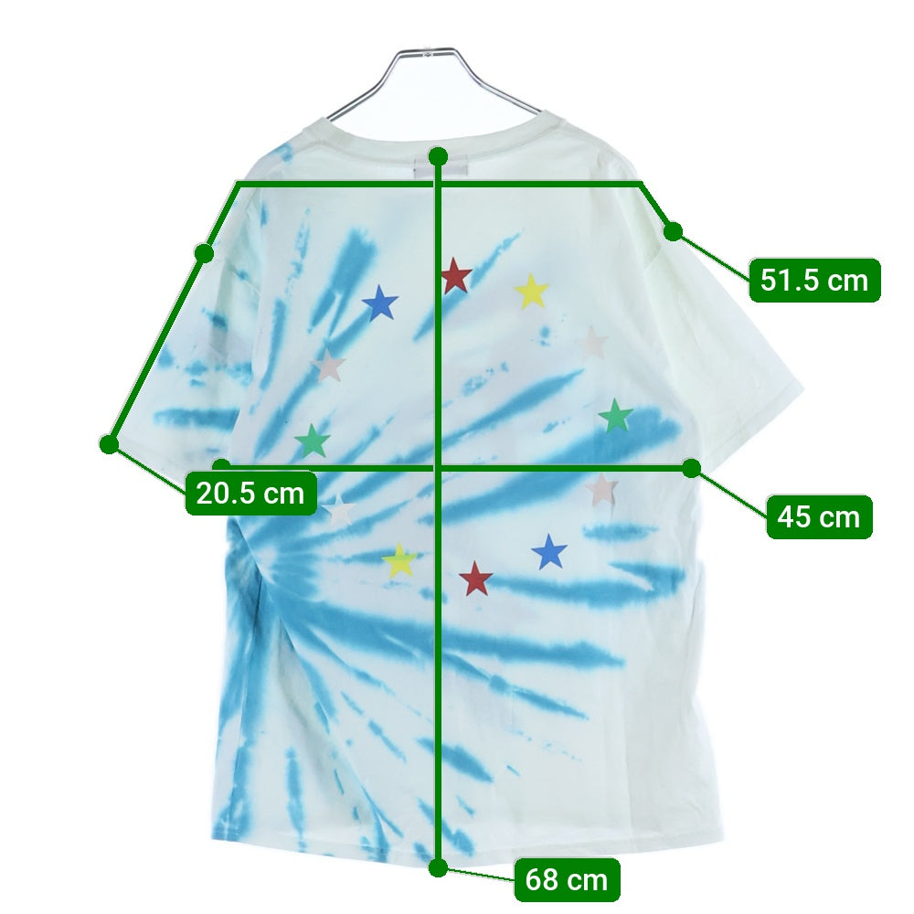 WIND AND SEA(ウィンダンシー) 21SS ×HUF SOLID AND TIE DYE TEE ハフ タイダイ染め クルーネック 半袖Tシャツ カットソー ホワイト/ブルー WDS-HUF-01