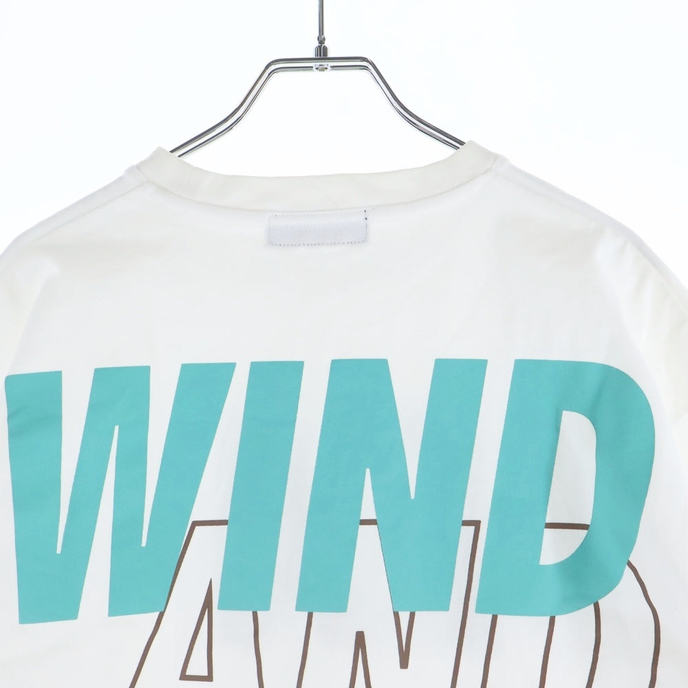 WIND AND SEA(ウィンダンシー) 22SS S/S T-SHIRT ロゴプリント クルーネック 半袖Tシャツ カットソー ホワイト WDS-SEA-22S-02
