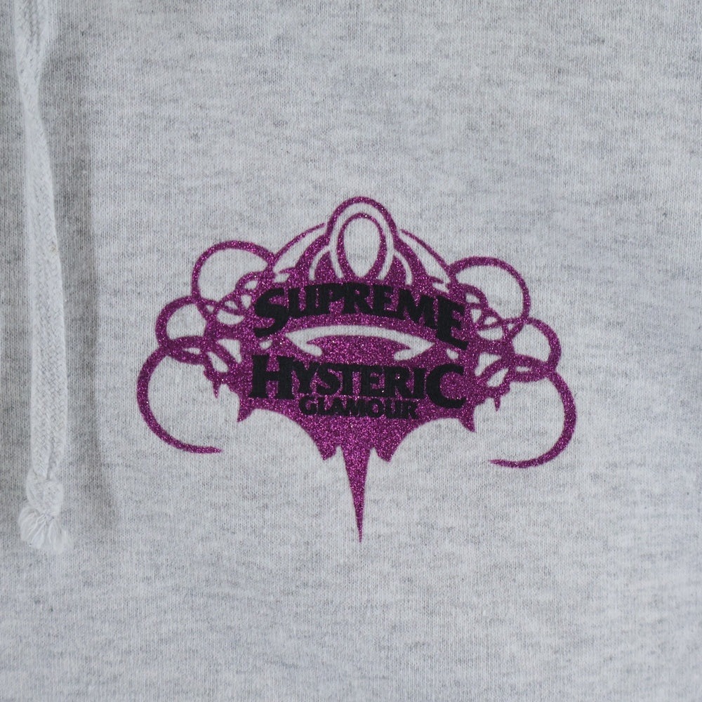 SUPREME(シュプリーム) 21SS ×HYSTERIC GLAMOUR Zip Up Hooded Sweatshirt ヒステリックグラマー バックガールプリント ジップアップスウェットパーカー フーディー グレー