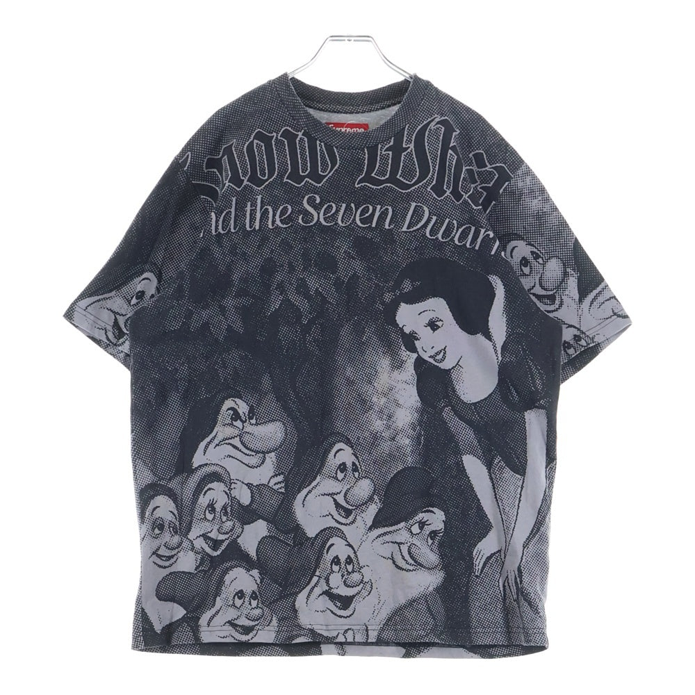 SUPREME(シュプリーム) 24AW Snow White S/S Top 総柄デザインTシャツ 半袖クルーネックカットソー ブラック