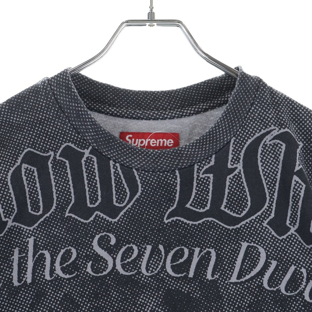 SUPREME(シュプリーム) 24AW Snow White S/S Top 総柄デザインTシャツ 半袖クルーネックカットソー ブラック