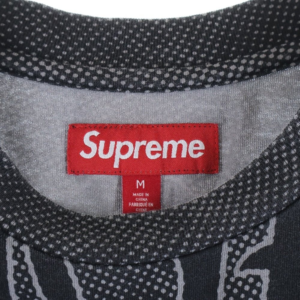 SUPREME(シュプリーム) 24AW Snow White S/S Top 総柄デザインTシャツ 半袖クルーネックカットソー ブラック