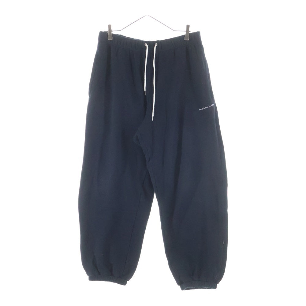 Private brand by S.F.S(プライベート ブランド バイ S.F.S) private brand by s.f.s(プライベートブランドバイエスエフエス）ロゴ刺繍 スウェットパンツ ブラック