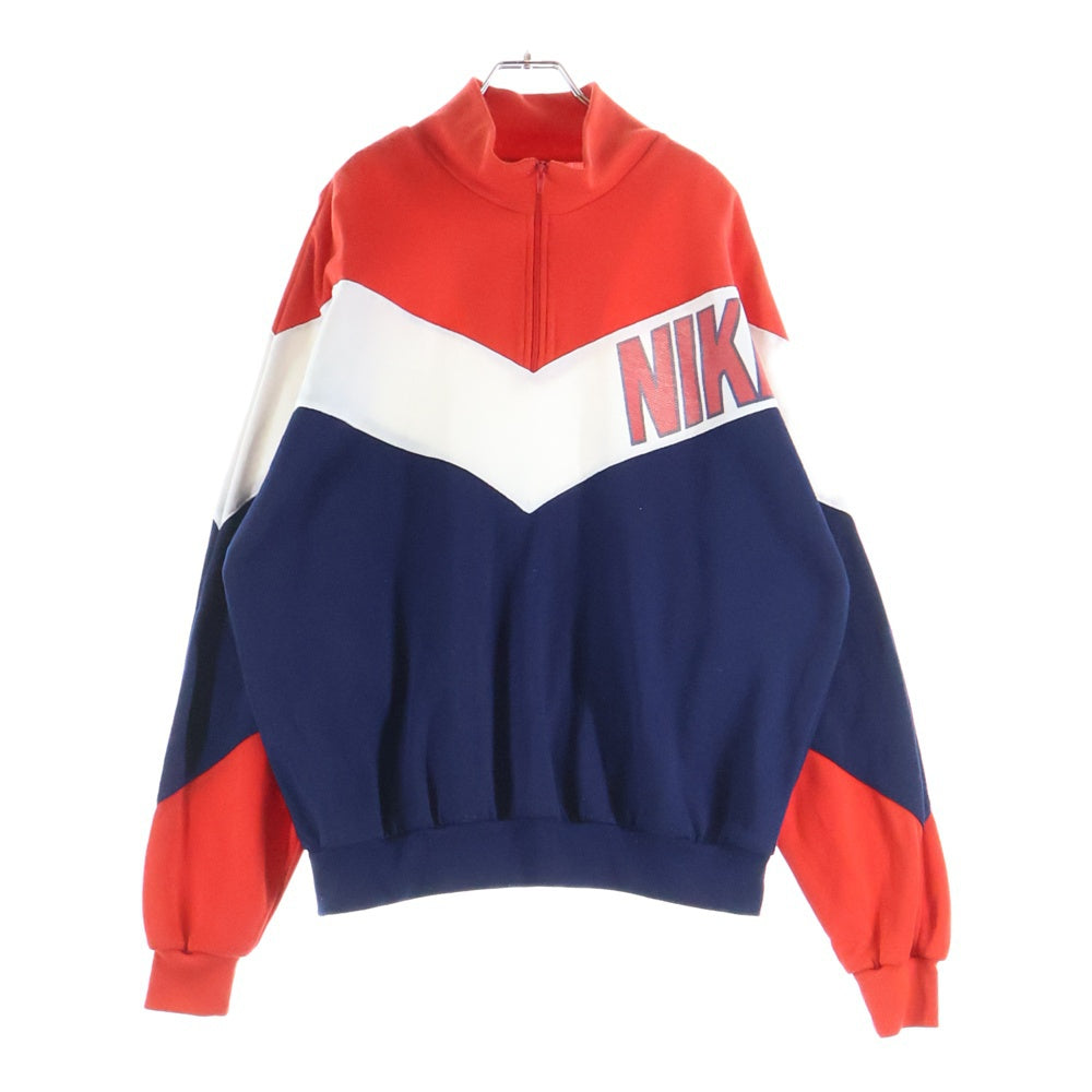 NIKE(ナイキ) 90S VINTAGE HALF ZIP SWEATSHIRT ヴィンテージ 銀タグ ハーフジップスウェットトレーナー レッド/ネイビー/ホワイト