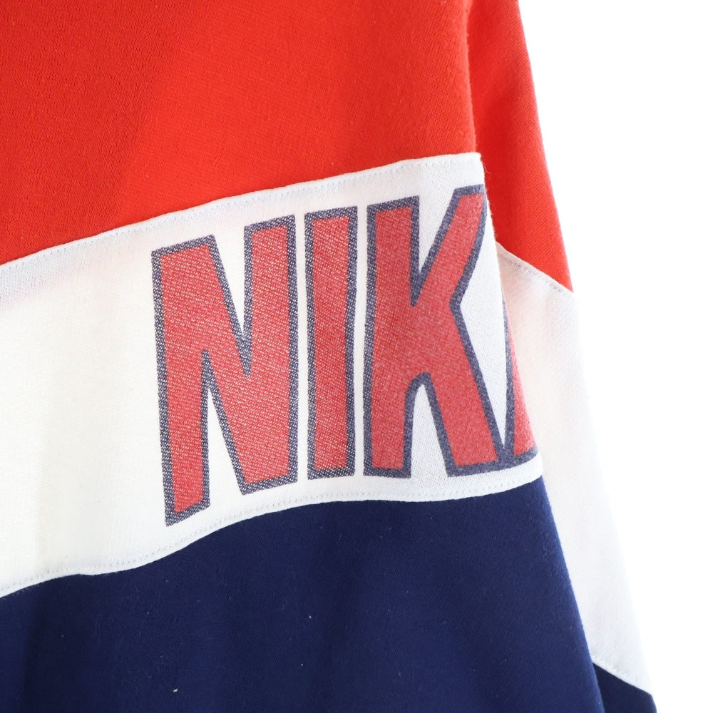 NIKE(ナイキ) 90S VINTAGE HALF ZIP SWEATSHIRT ヴィンテージ 銀タグ ハーフジップスウェットトレーナー レッド/ネイビー/ホワイト