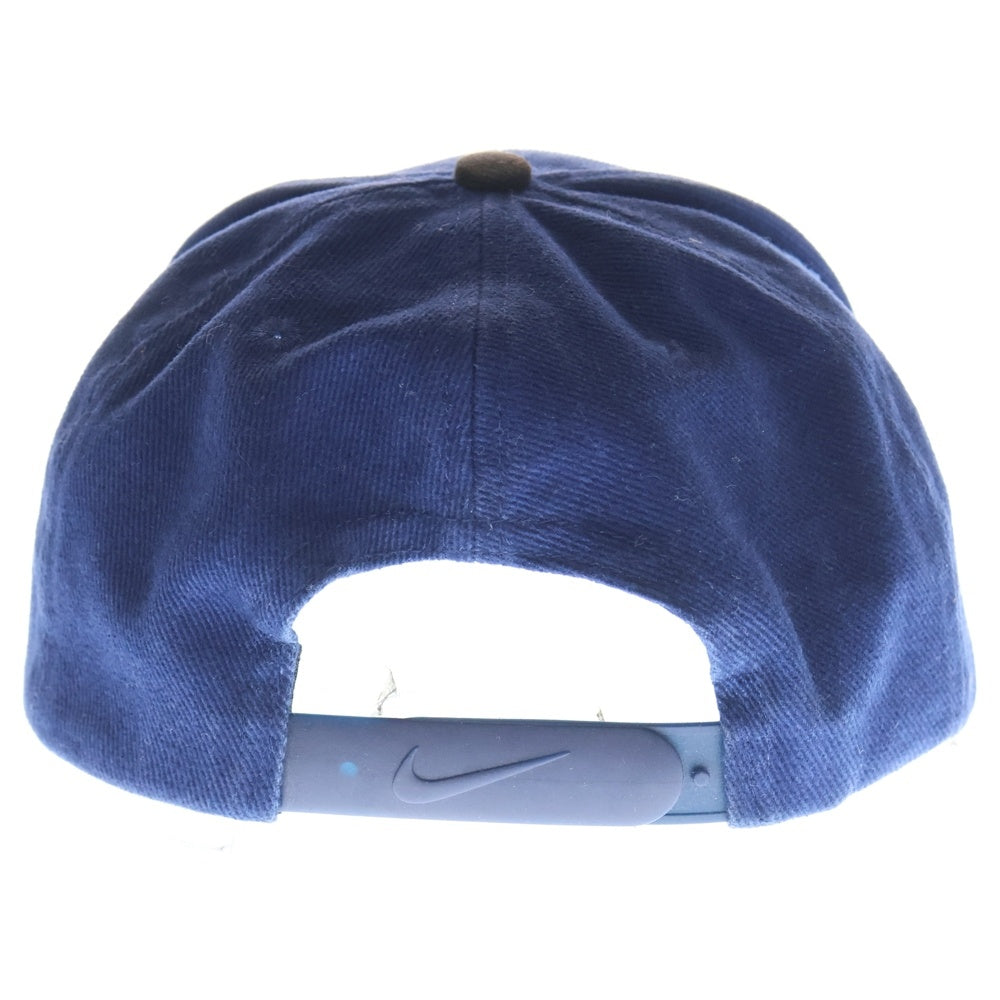 NIKE(ナイキ) 90S VINTAGE 6-PANEL CAP ヴィンテージ 白タグ フロントロゴ 6パネルベースボールキャップ 帽子 ブルー/ブラック