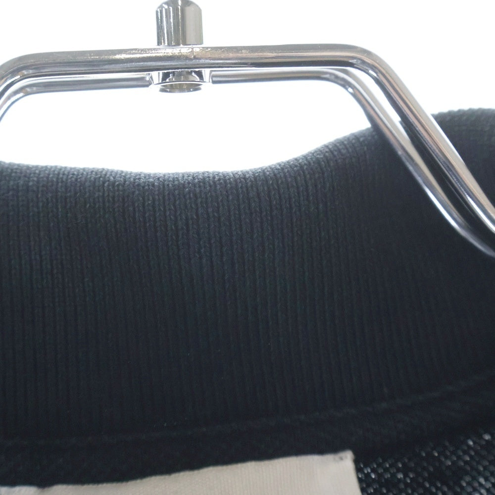 AMI Alexandre Mattiussi(アミアレクサンドルマテュッシ) AMI de Coeur ロゴエンブロイダリー 半袖ポロシャツ ブラック BFHPL001