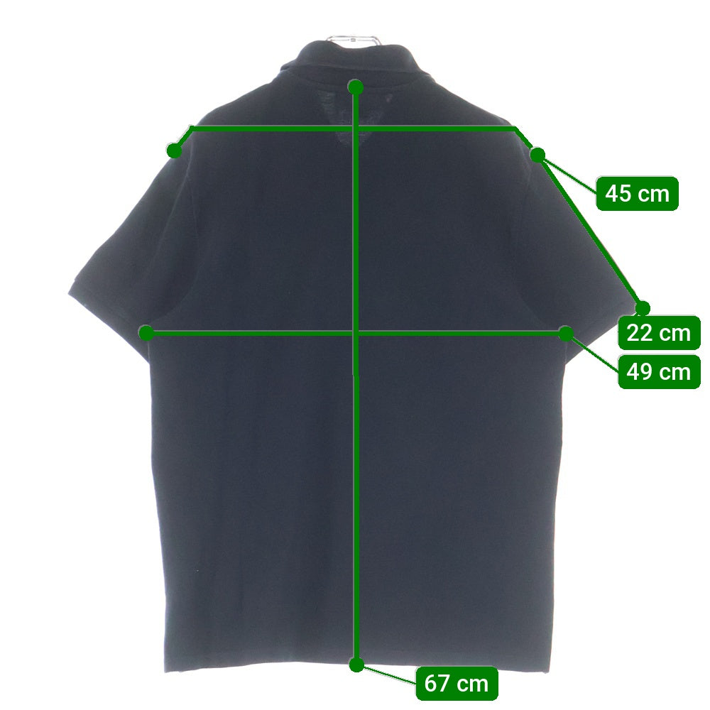 AMI Alexandre Mattiussi(アミアレクサンドルマテュッシ) AMI de Coeur ロゴエンブロイダリー 半袖ポロシャツ ブラック BFHPL001