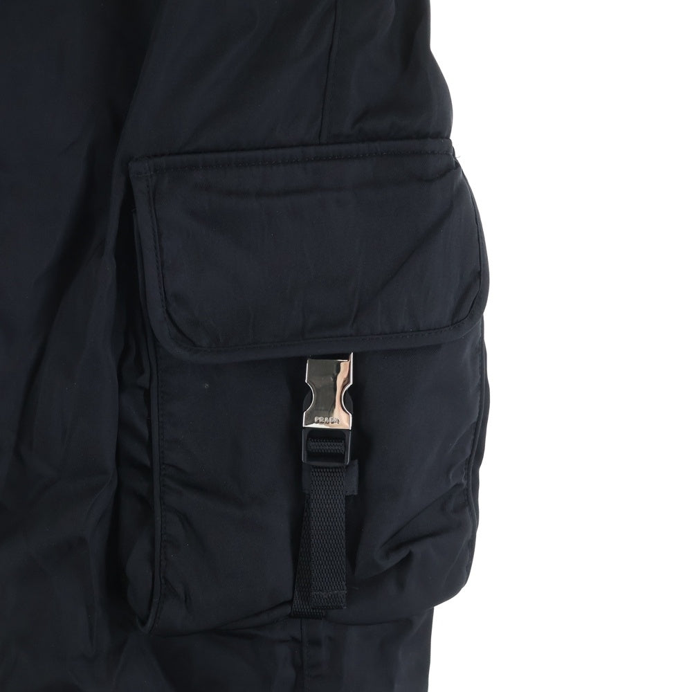 PRADA(プラダ) 21SS RE-NYLON リナイロン トライアングルロゴプレート ナイロンカーゴパンツ ブラック SPH130 S211