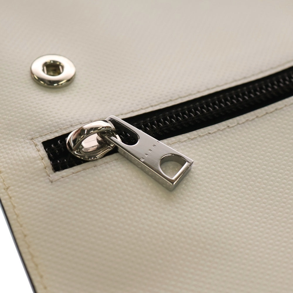 MARNI(マルニ) TRIBECA トライベッカ レザー ロゴプリント ショルダーバッグ ホワイト SBMQ0036A0 レディース