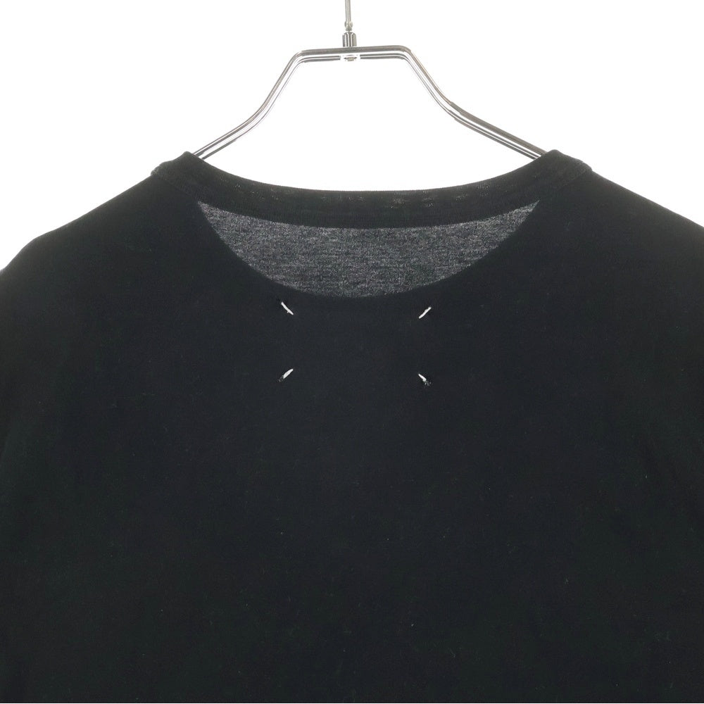 Maison Martin Margiela(メゾンマルタンマルジェラ) Distorted Logo Tee ディストーテッド 反転ロゴプリント クルーネック半袖Tシャツ カットソー ブラック S30GC0701