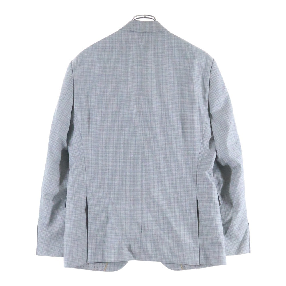 HUGO BOSS(ヒューゴボス) ウール ウィンドウペンチェック 2Bテーラードジャケット センタープレス スラックスパンツ セットアップ グレー