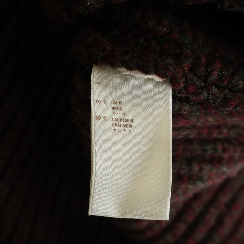 LOUIS VUITTON(ルイヴィトン) カシミヤ混 ショルダーボタン リブニット クルーネックセーター レッド