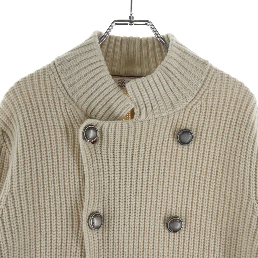 BRUNELLO CUCINELLI(ブルネロクチネリ) MILKY DOUBLE-BREASTED CARDIGAN ミルキー ダブルブレステッド カーディガン ニット アイボリー M3655501
