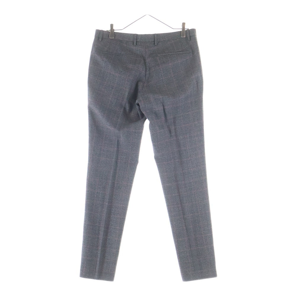 HUGO BOSS(ヒューゴボス) ウール チェック 2Bテーラードジャケット センタープレス スラックスパンツ シルクベスト 3ピース セットアップ グレー