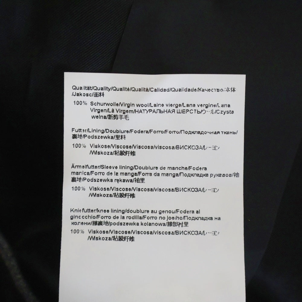 HUGO BOSS(ヒューゴボス) ウール チェック 2Bテーラードジャケット センタープレス スラックスパンツ シルクベスト 3ピース セットアップ グレー