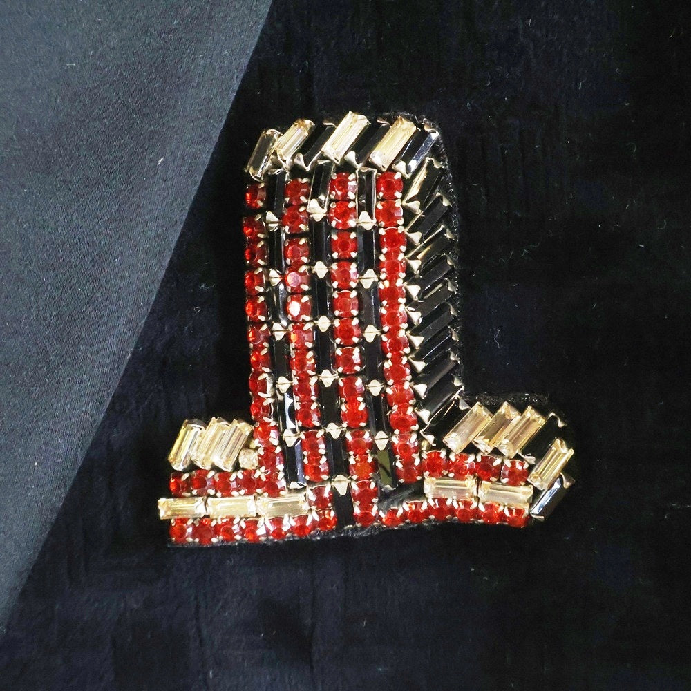 LANVIN(ランバン) ベルベット ロゴラインストーン 1Bテーラード