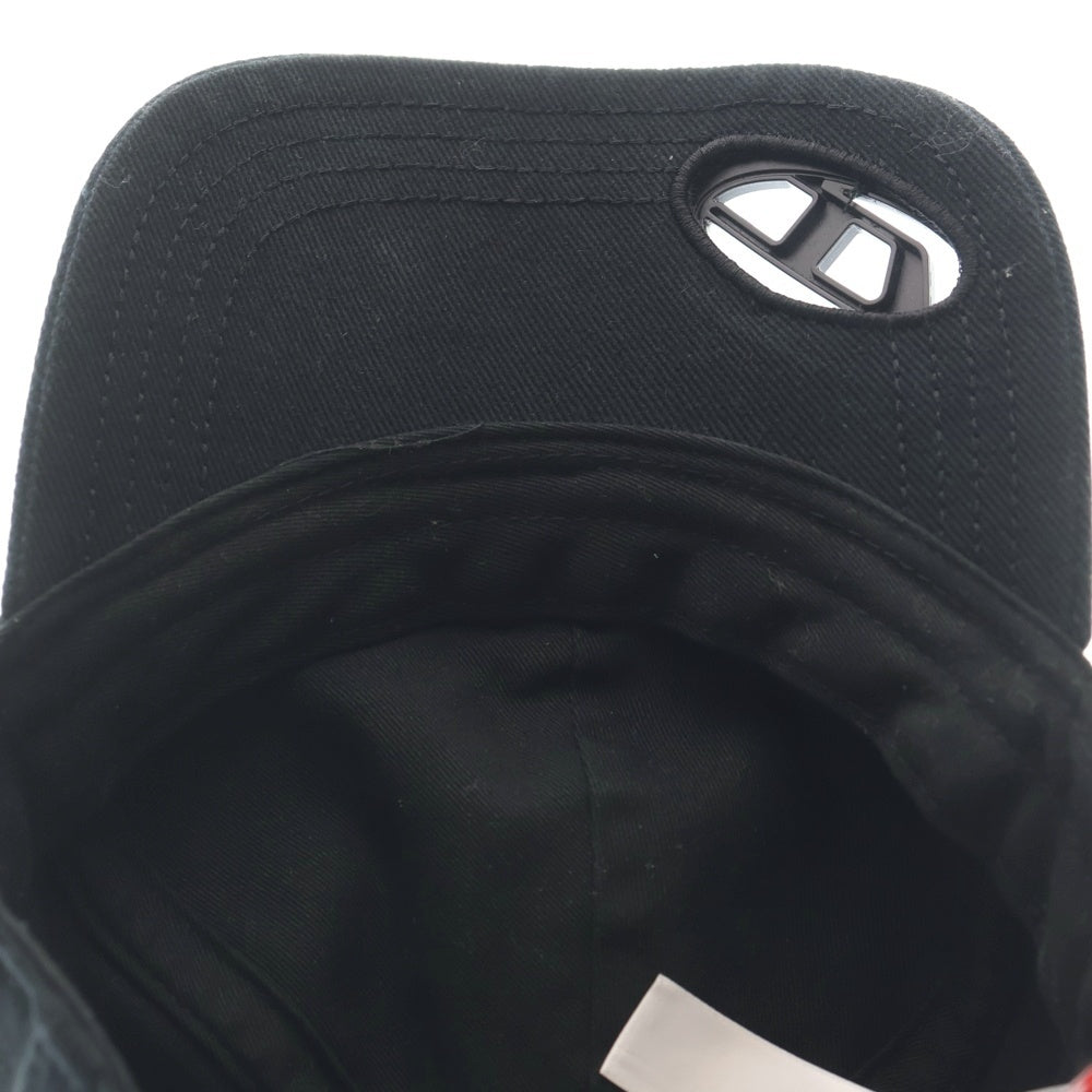 DIESEL(ディーゼル) オーバルロゴプレートデザイン 6パネル アジャスター付き ベースボールキャップ 帽子 ブラック A11357