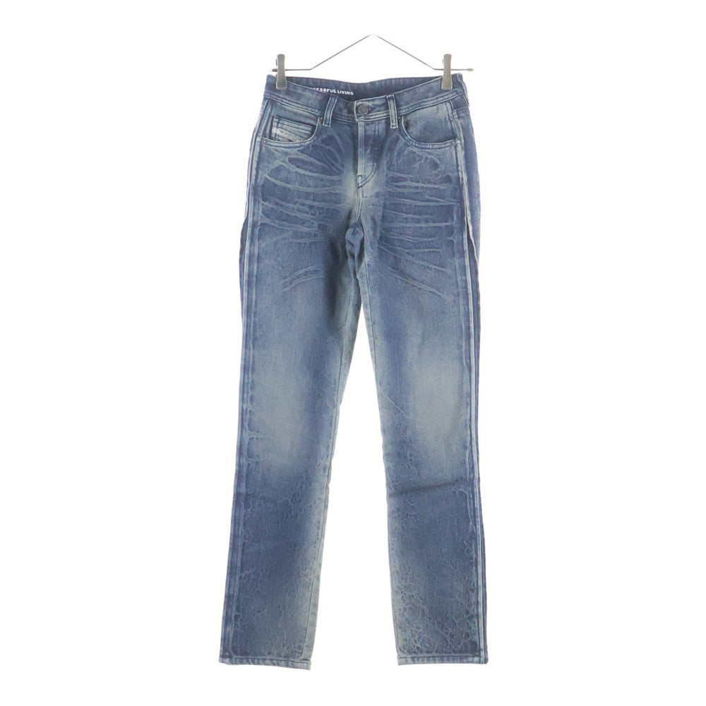 DIESEL(ディーゼル) マルチポケット ダメージ加工 ボタンフライ デニムパンツ レディース インディゴ A18982