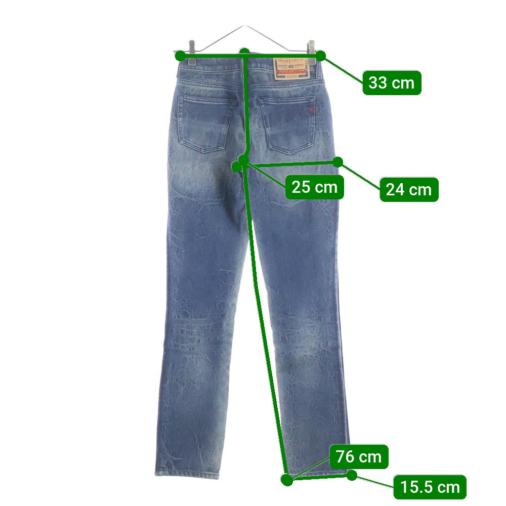 DIESEL(ディーゼル) マルチポケット ダメージ加工 ボタンフライ デニムパンツ レディース インディゴ A18982