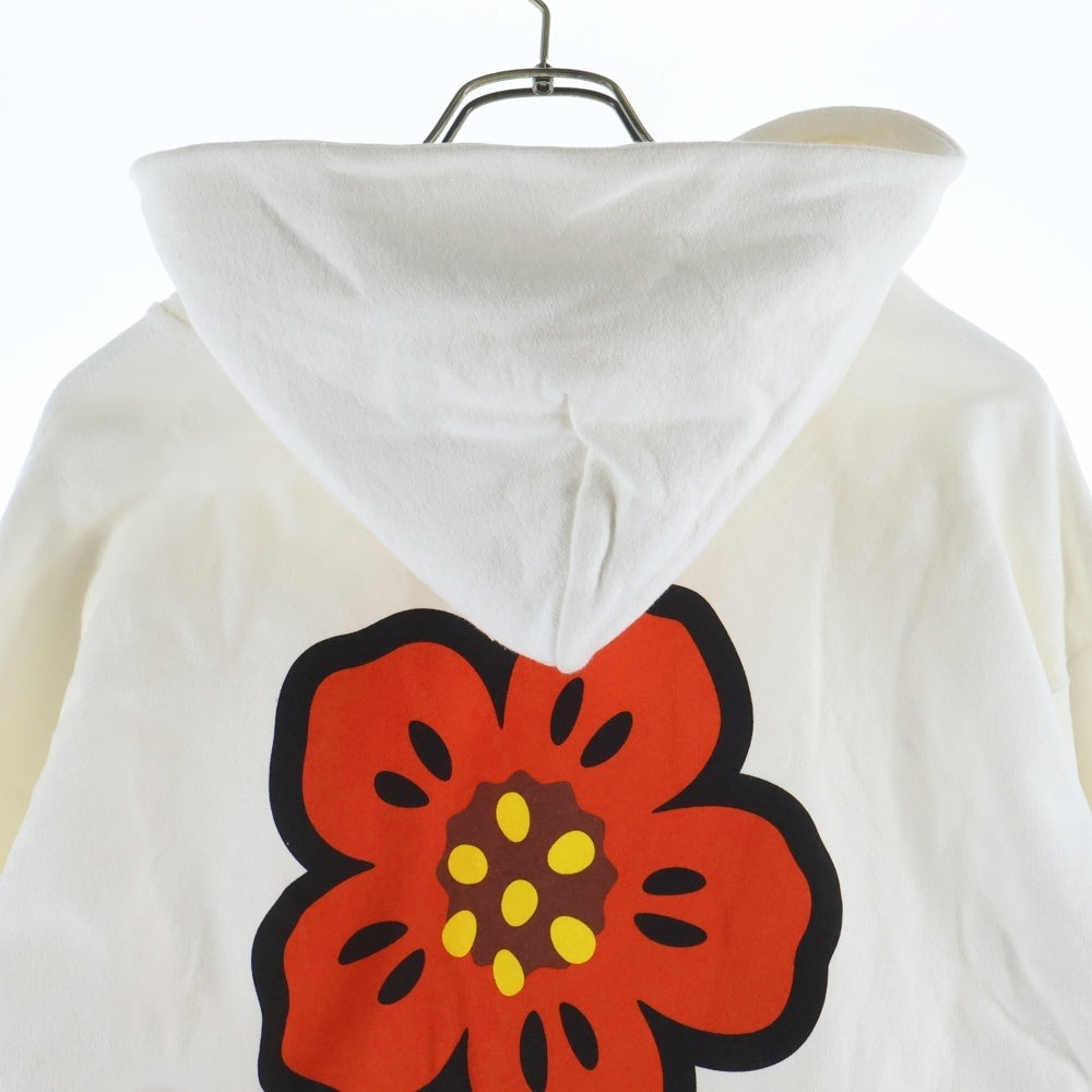KENZO(ケンゾー) 22SS BOKE FLOWER ボケ フラワー ロゴデザイン フーデッド スウェット パーカー ホワイト FC55SW460CMI