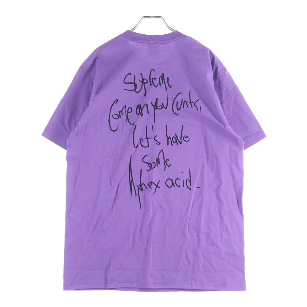 SUPREME(シュプリーム) 25SS ×Aphex Twin Windowlicker Tee エイフェックス ツイン ウィンドウリッカー クルーネック カットソー 半袖Tシャツ パープル