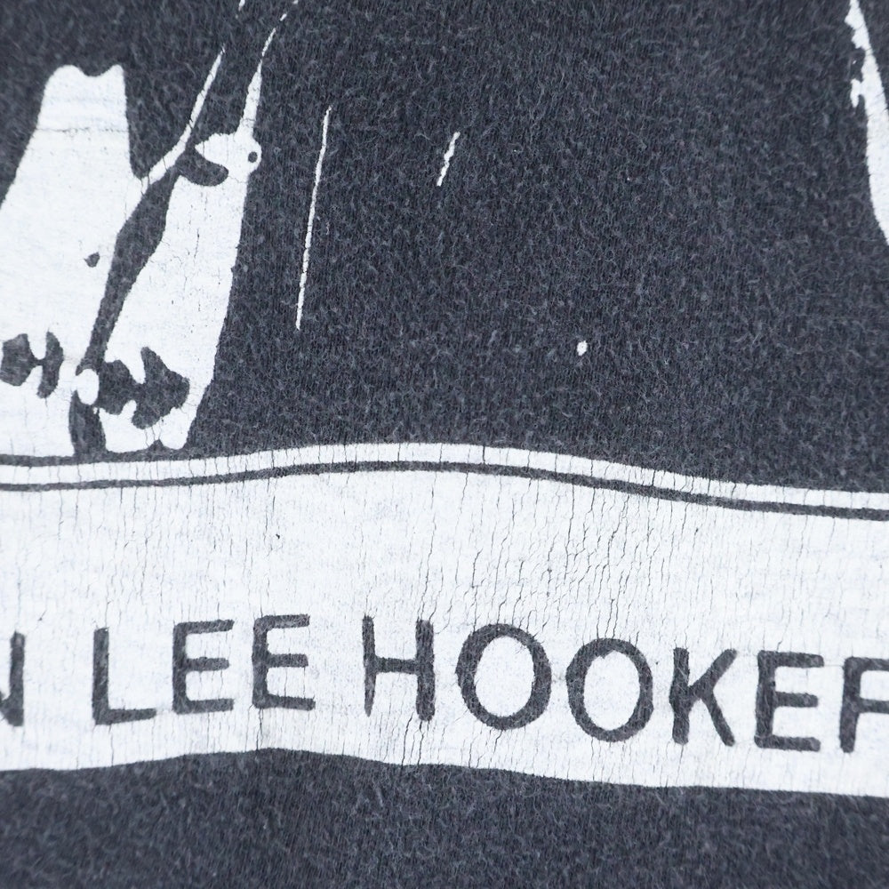 VINTAGE(ヴィンテージ) 80S VINTAGE JOHN LEE HOOKER ヴィンテージ ジョンリーフッカー フロントプリントTシャツ 半袖クルーネックカットソー ブラック
