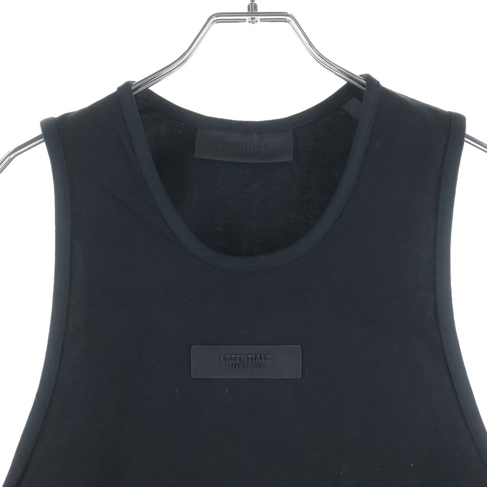 FEAR OF GOD ESSENTIALS(フィアオブゴッド エッセンシャルズ) ロゴパッチ コットン タンクトップ カットソー ブラック