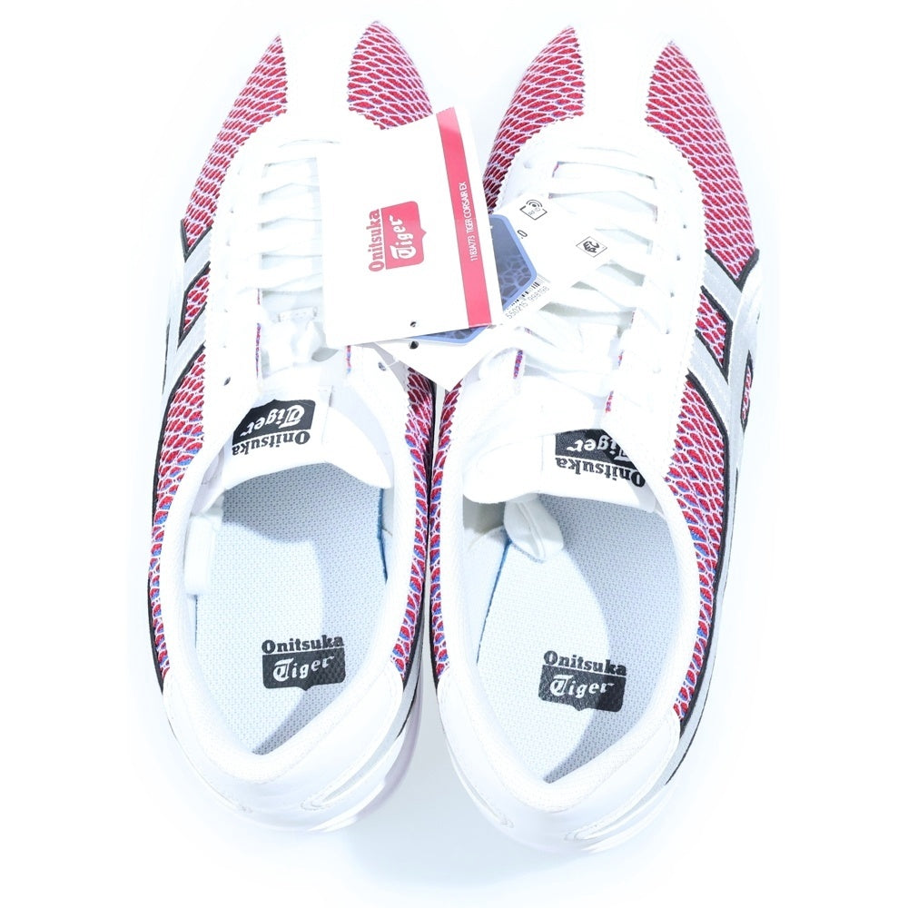 Onitsuka Tiger(オニツカタイガー) CORSAIR コルセア メッシュデザイン ローカットスニーカー ホワイト/レッド US10/28cm 1183A773