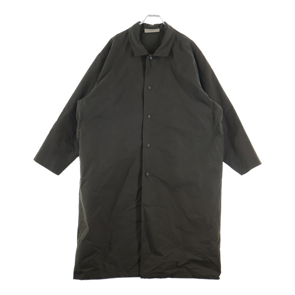 FEAR OF GOD ESSENTIALS(フィアオブゴッド エッセンシャルズ) バックロゴ ポリコットン ステンカラーコート チャコール