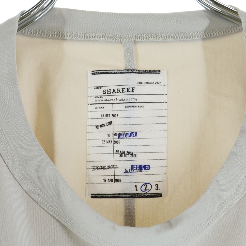 SHAREEF(シャリーフ) メッシュ切り替え クルーネック半袖ナイロンTシャツ カットソー グレー 21535030