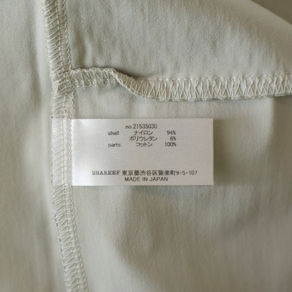 SHAREEF(シャリーフ) メッシュ切り替え クルーネック半袖ナイロンTシャツ カットソー グレー 21535030