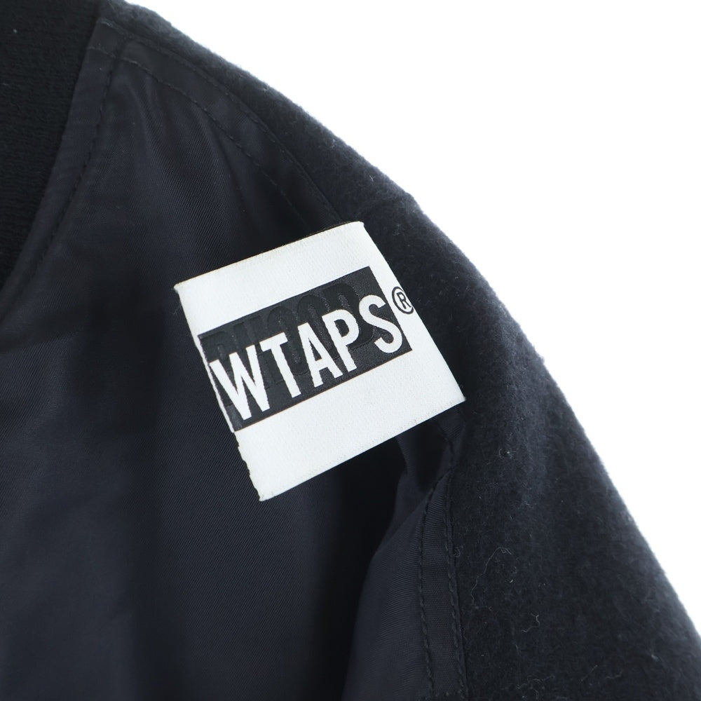 WTAPS(ダブルタップス) 19AW ×NEIGHBORHOOD W1 VE JACKET ネイバーフッド 異素材切替 MA-1 フライトジャケット ブラック 192BRNHD-JKM02S