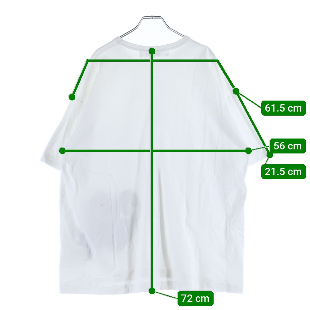 PLAY COMME des GARCONS(プレイコムデギャルソン) フロント グラフィックロゴプリント ヘンリーネック Tシャツ 半袖カットソー ホワイト AX-T350