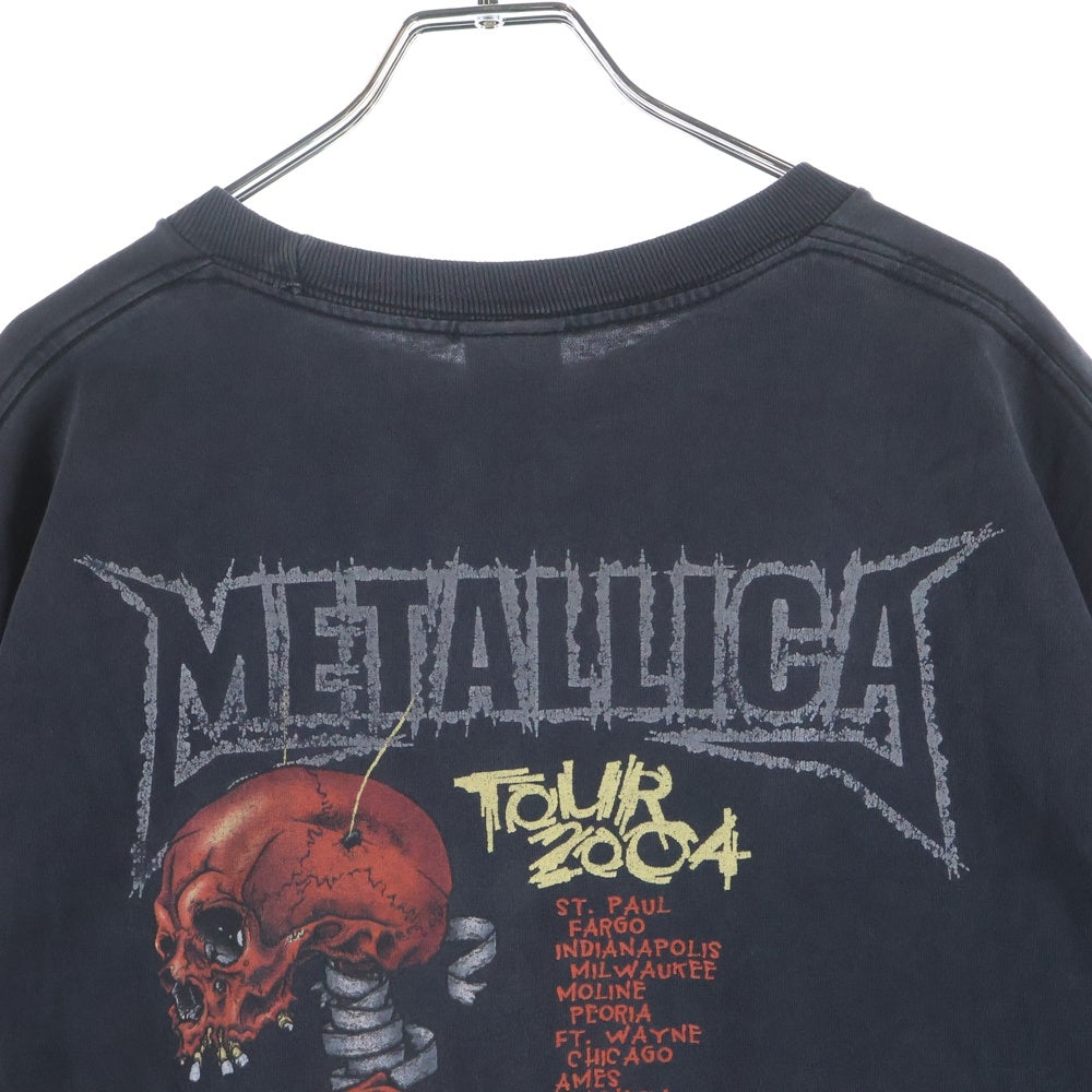 VINTAGE(ヴィンテージ) 00S VINTAGE METALLICA PUSHEAD 2004 MADLY IN ANGER WITH THE WORLD TOUR TENNESSEE RIVER メタリカ パスヘッド 両面プリント ワールドツアー半袖Tシャツ