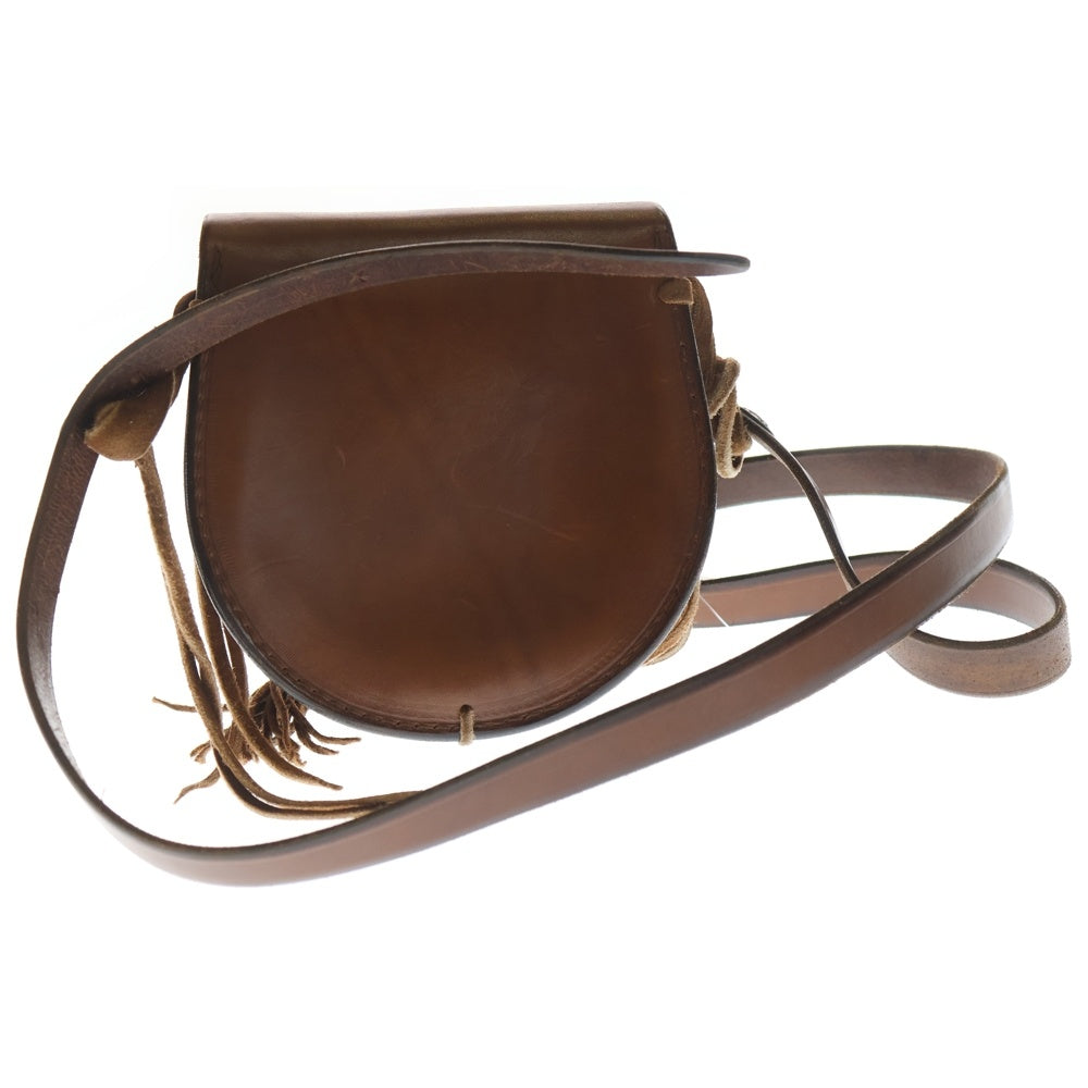 goro's(ゴローズ) サドルレザー SVコーン コンチョカスタム 丸型 メディスンバッグ ブラウン