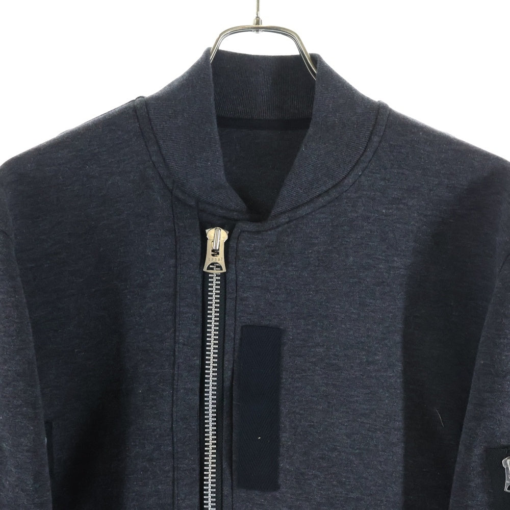 Sacai(サカイ) 25AW SPONGE SWEAT BLOUSON スポンジ スウェット ジップアップ ブルゾンジャケット グレー 25-03790M