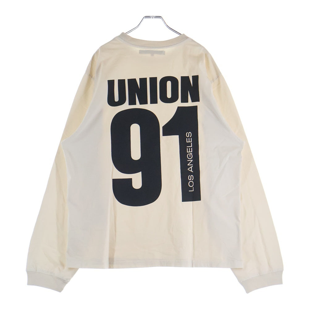 UNION(ユニオン) 91 L/S TEE 両面プリント クルーネック 長袖Tシャツ カットソー アイボリー