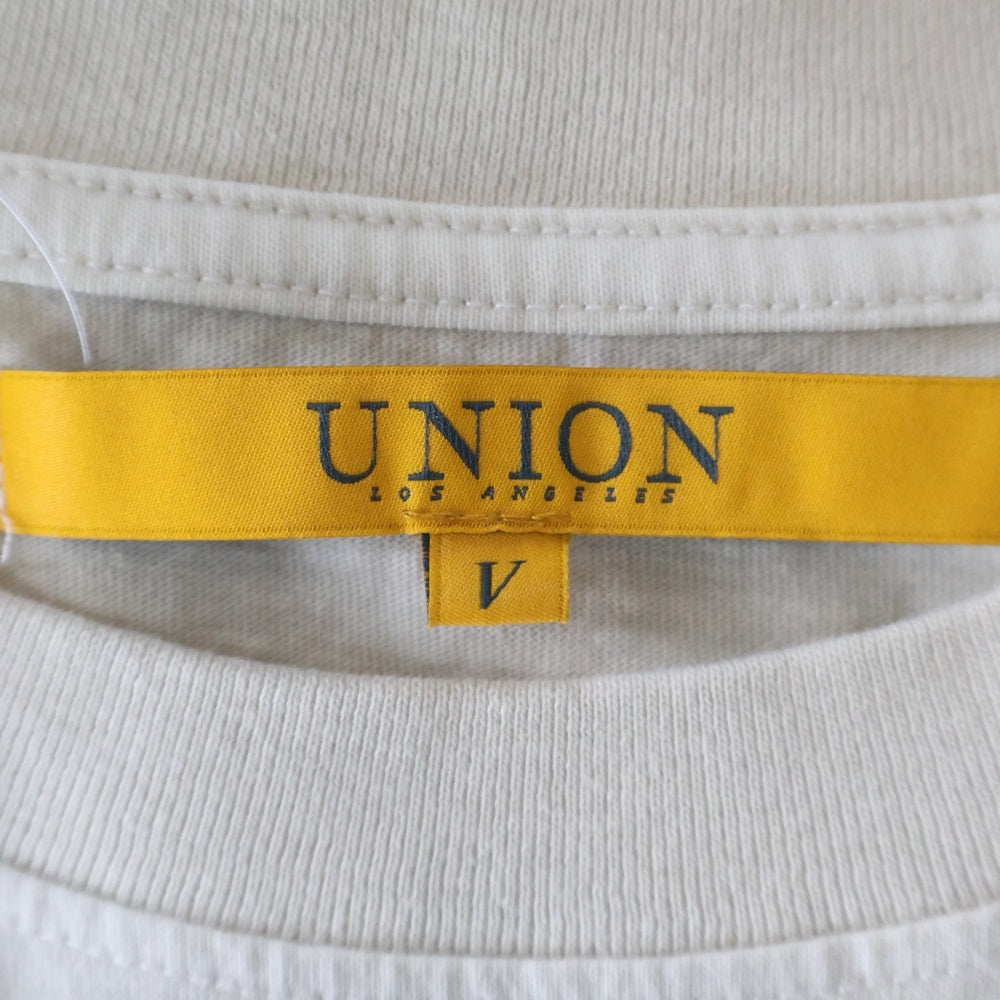 UNION(ユニオン) 91 L/S TEE 両面プリント クルーネック 長袖Tシャツ カットソー アイボリー
