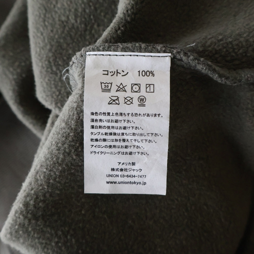 UNION(ユニオン) SOUND CREWNECK サウンド フロントプリント クルーネック スウェット トレーナー チャコールグレー