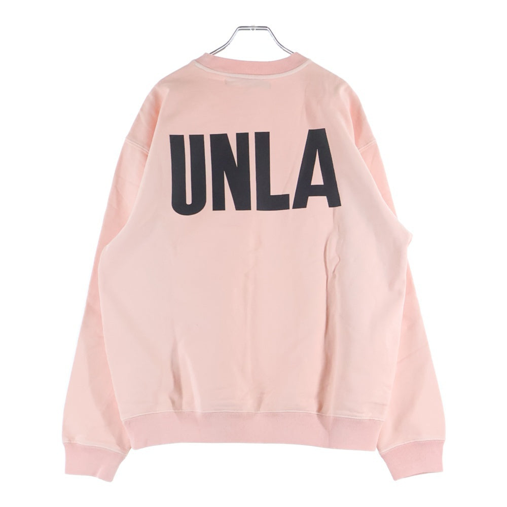 UNION(ユニオン) UNLA CREWNECK 両面プリント クルーネック スウェット トレーナー ピンク