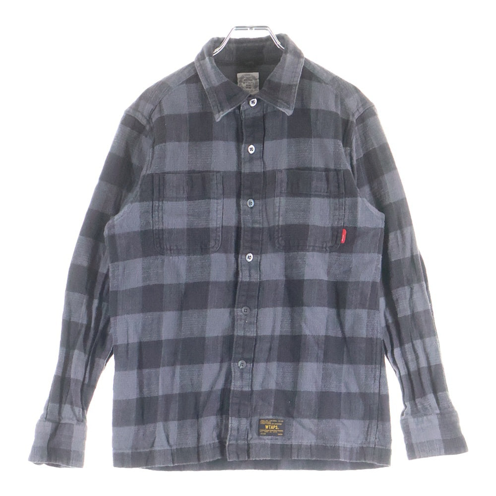 WTAPS(ダブルタップス) 17SS UNION LS SHIRT COTTON TEXTILE ユニオンチェック コットン テキスタイル 長袖シャツ グレー 171GWDT-SHM07
